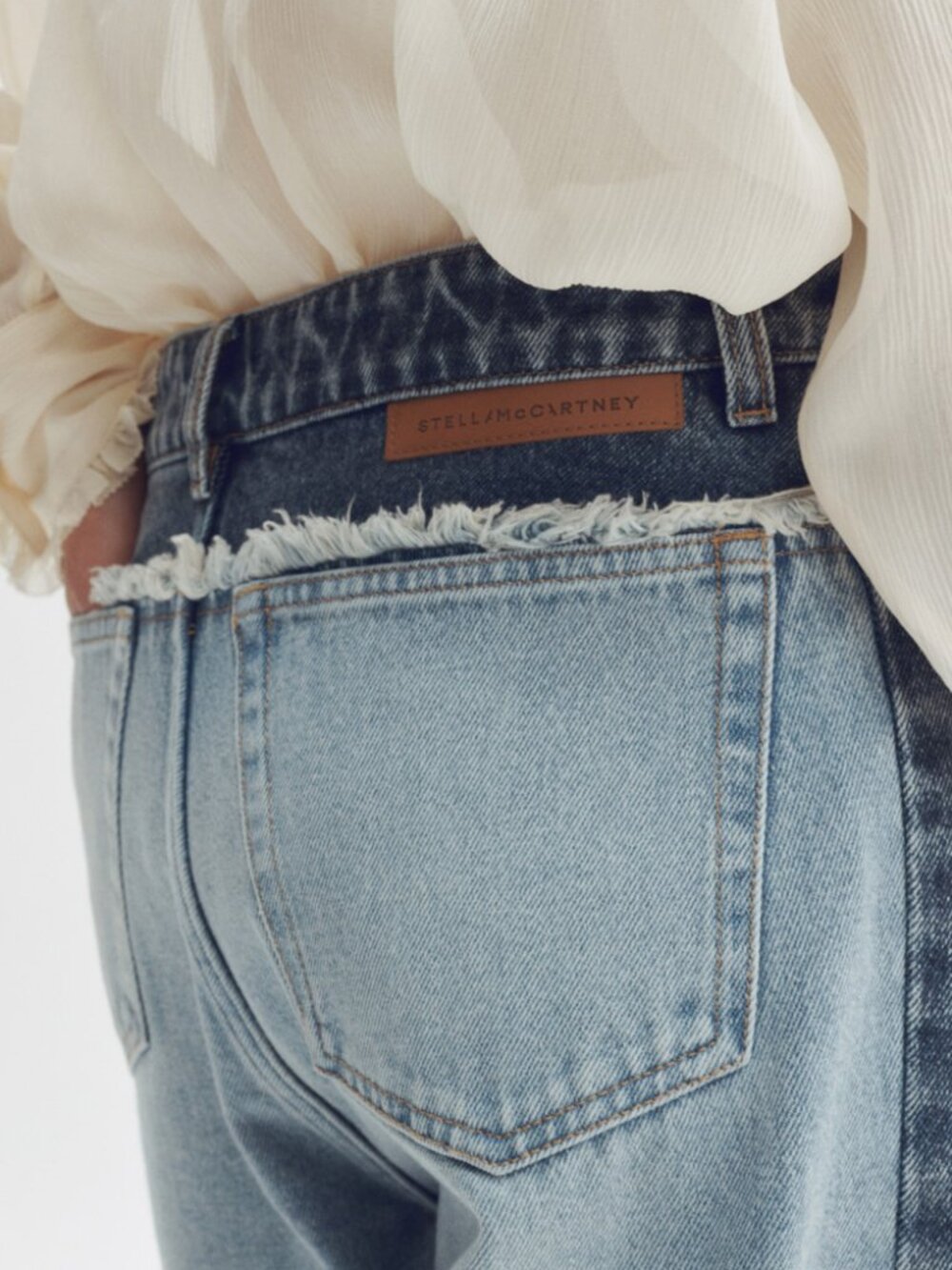Stella McCartney x H&M Two-Tone Straight-Leg Jeans EU 38/ US 6 - Picture 6 of 16